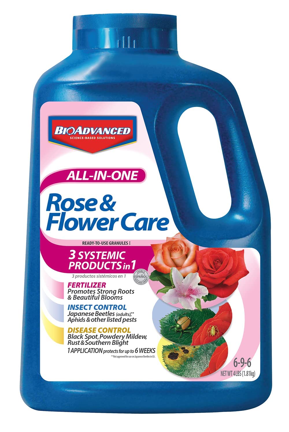BioAdvanced All-In-One Rose and Flower Care granules bag promotes strong roots