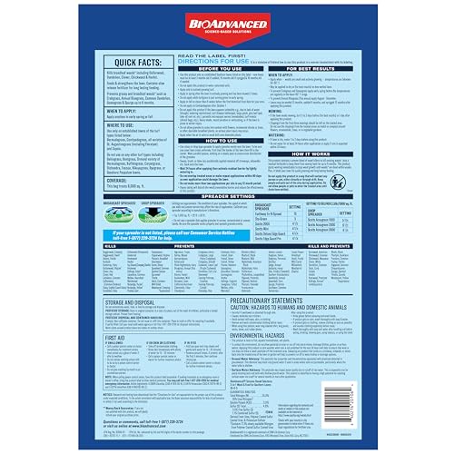 BioAdvanced bag label highlights Southern lawn compatibility for Bermudagrass and St. Augustine.