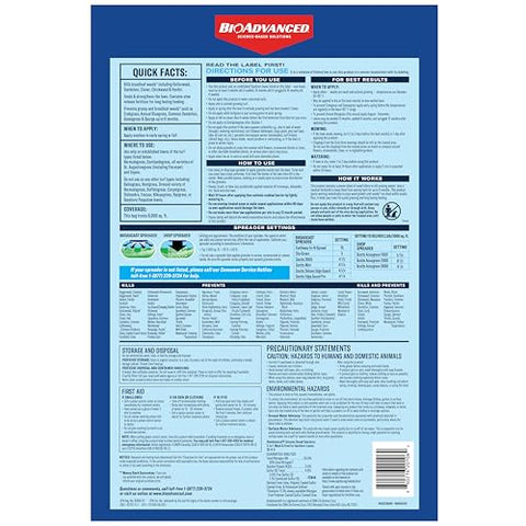BioAdvanced bag label highlights Southern lawn compatibility for Bermudagrass and St. Augustine.