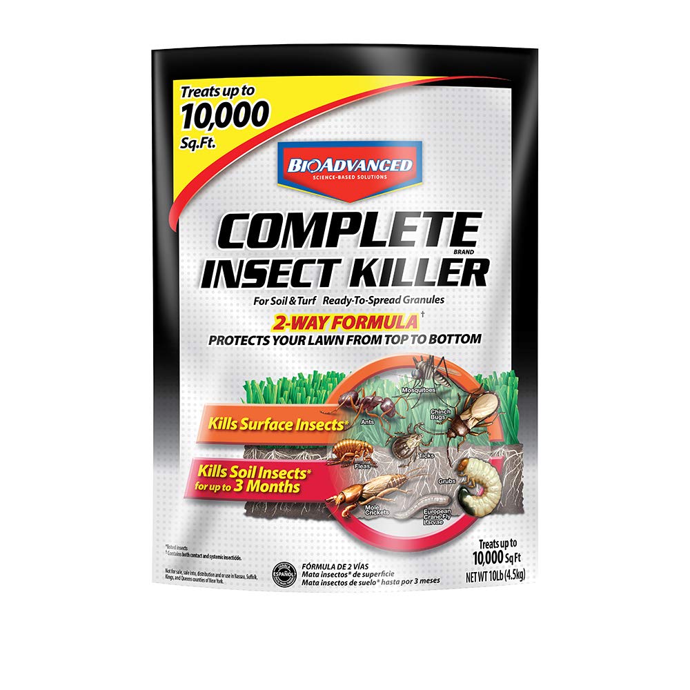 BioAdvanced Complete Insect Killer granules ready for lawn pest control and outdoor use.