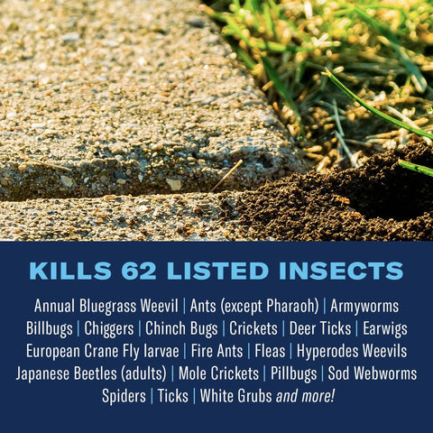 Lawn being treated with BioAdvanced Complete Insect Killer on turf.
