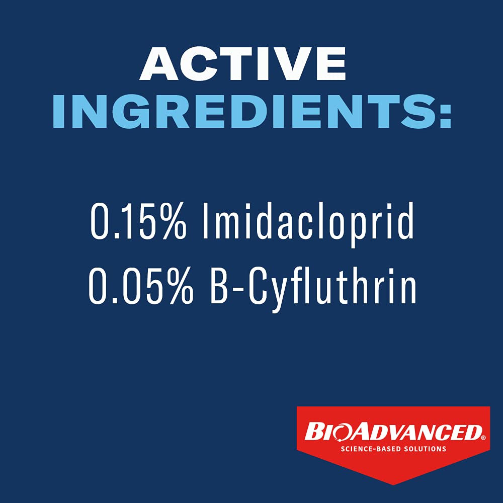 Safety labeling on BioAdvanced insect killer for outdoor use guidance.