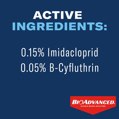 Safety labeling on BioAdvanced insect killer for outdoor use guidance.