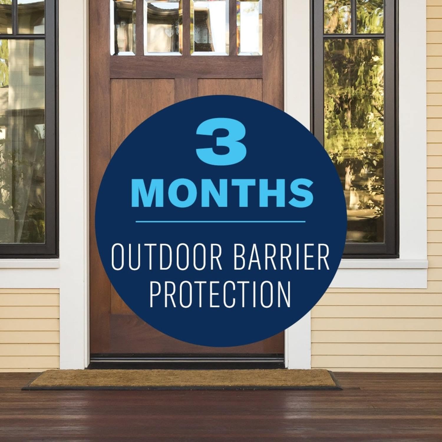 Deck and foundation area protected by BioAdvanced pest control spray.