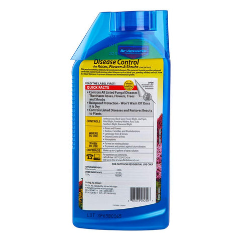 BioAdvanced Disease Control spray nozzle enables precise application on roses.