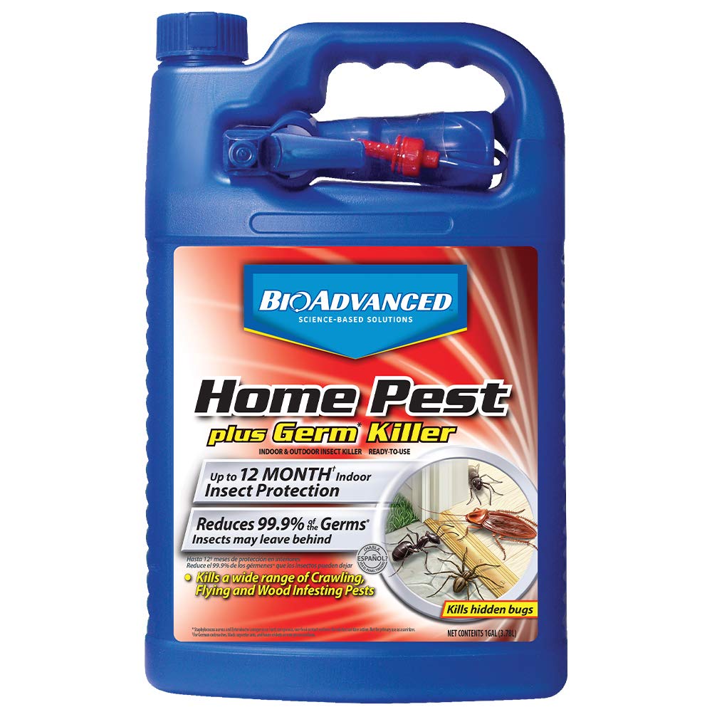 BioAdvanced Home Pest Plus Germ Killer 1 Gal bottle provides durable interior protection