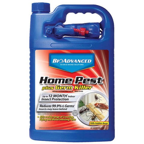 BioAdvanced Home Pest Plus Germ Killer 1 Gal bottle provides durable interior protection