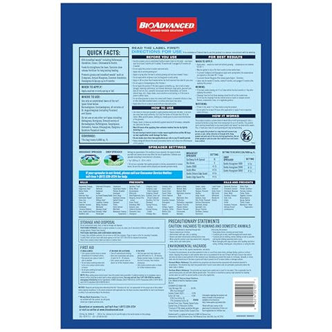 BioAdvanced weed killer granules offer simple, spreader-ready application.