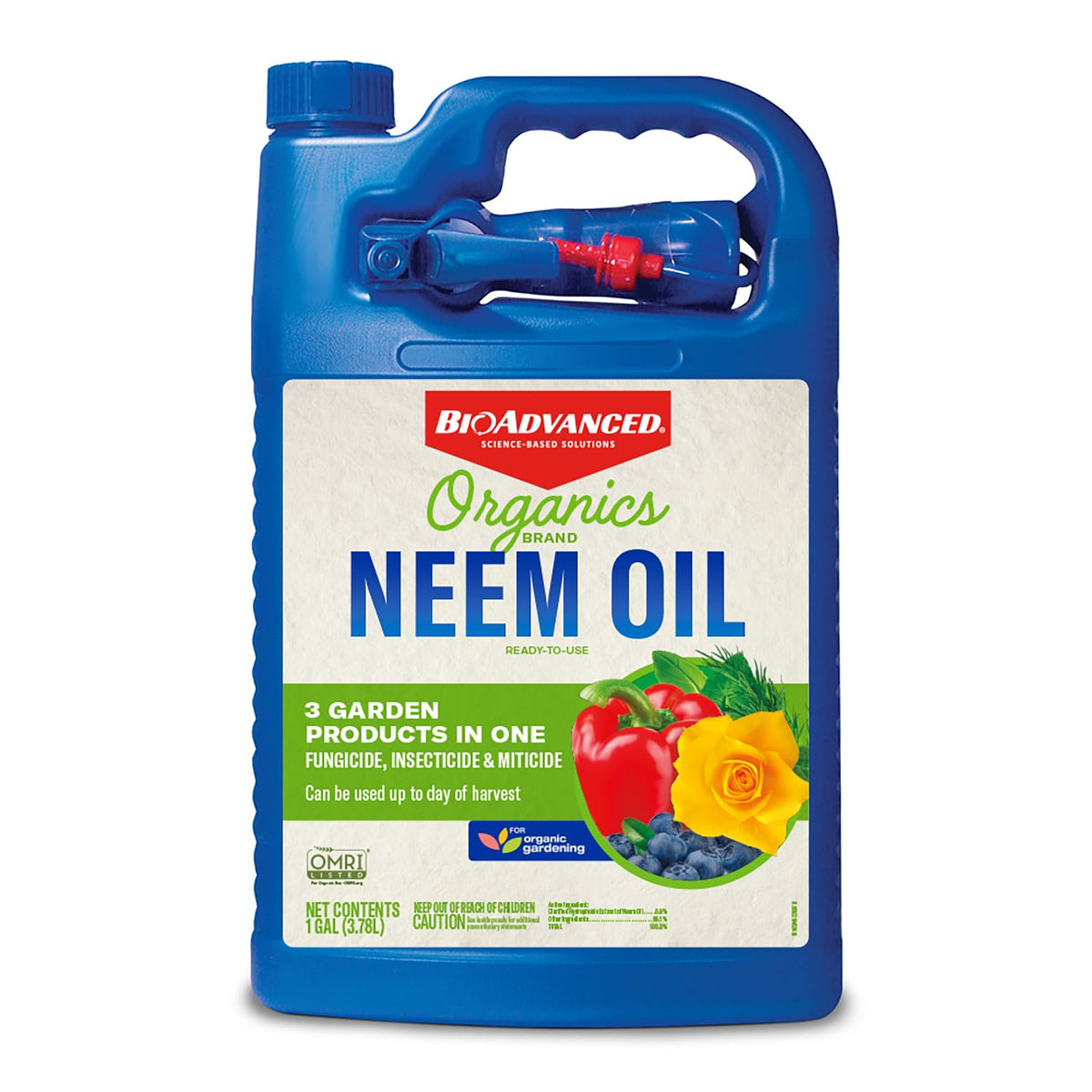 BioAdvanced Neem Oil ready-to-use 1 gal bottle for easy garden pest control