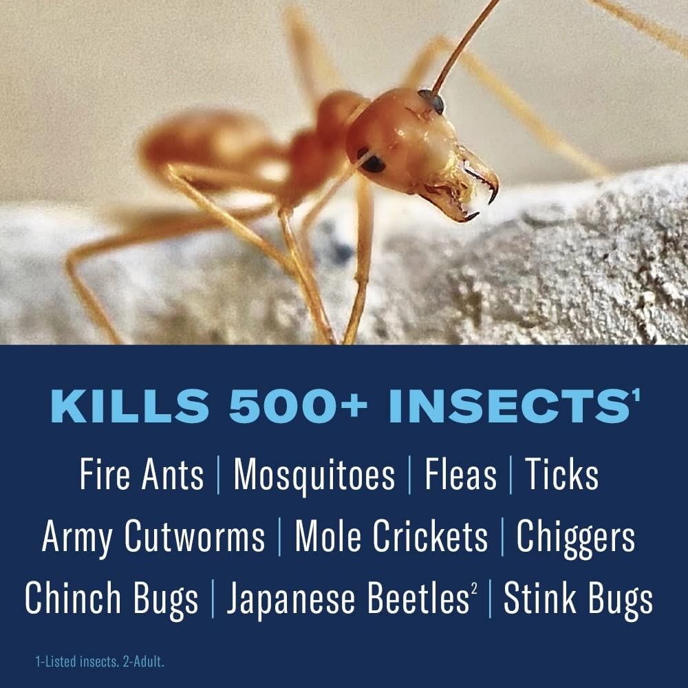 BioAdvanced outdoor pest control application shows broad coverage for lawns.