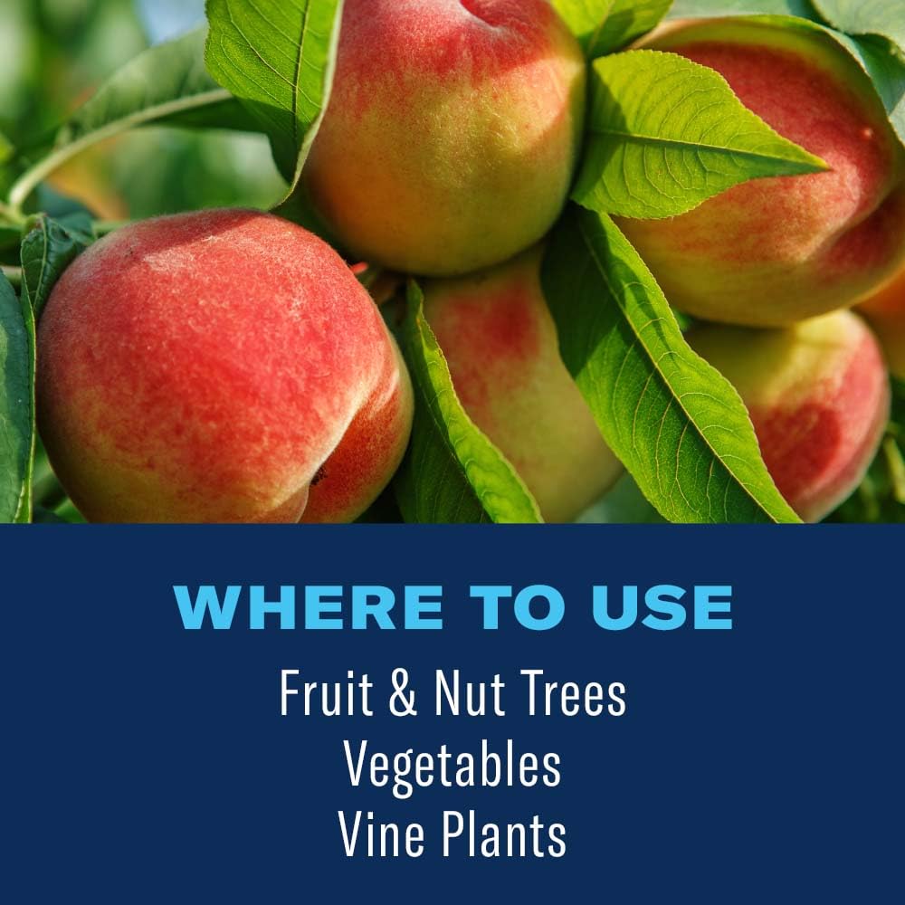 BioAdvanced pest control targets caterpillars, aphids, and mites on crops.