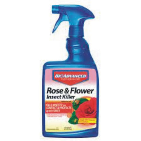 BioAdvanced 14-day protection label indicates extended insect protection after application