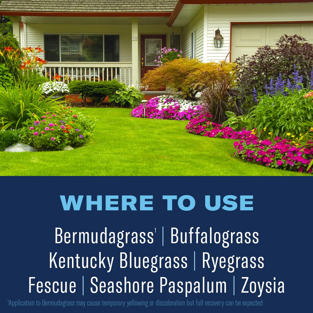 BioAdvanced spring application on lush lawn ready to protect against seasonal weeds