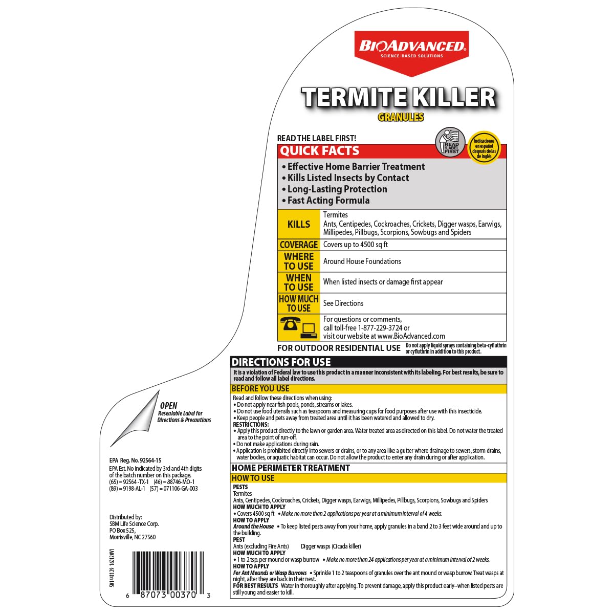 BioAdvanced easy to use granules simplify outdoor pest control.