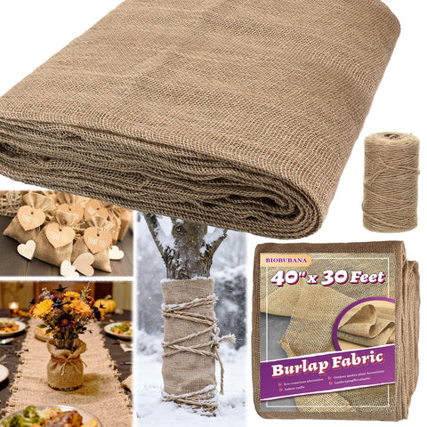 Biobubana burlap fabric roll for gardening and DIY projects