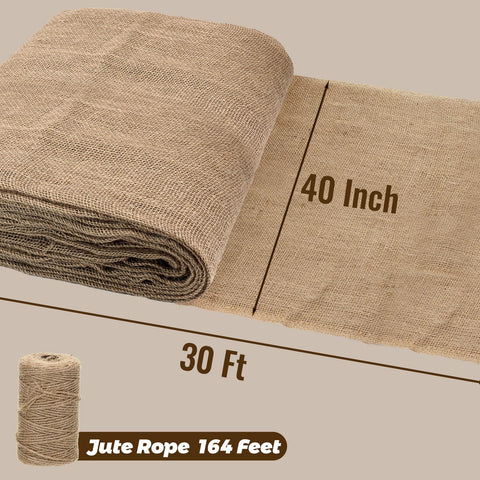 Biobubana jute rope—durable 164 ft length for tying and securing
