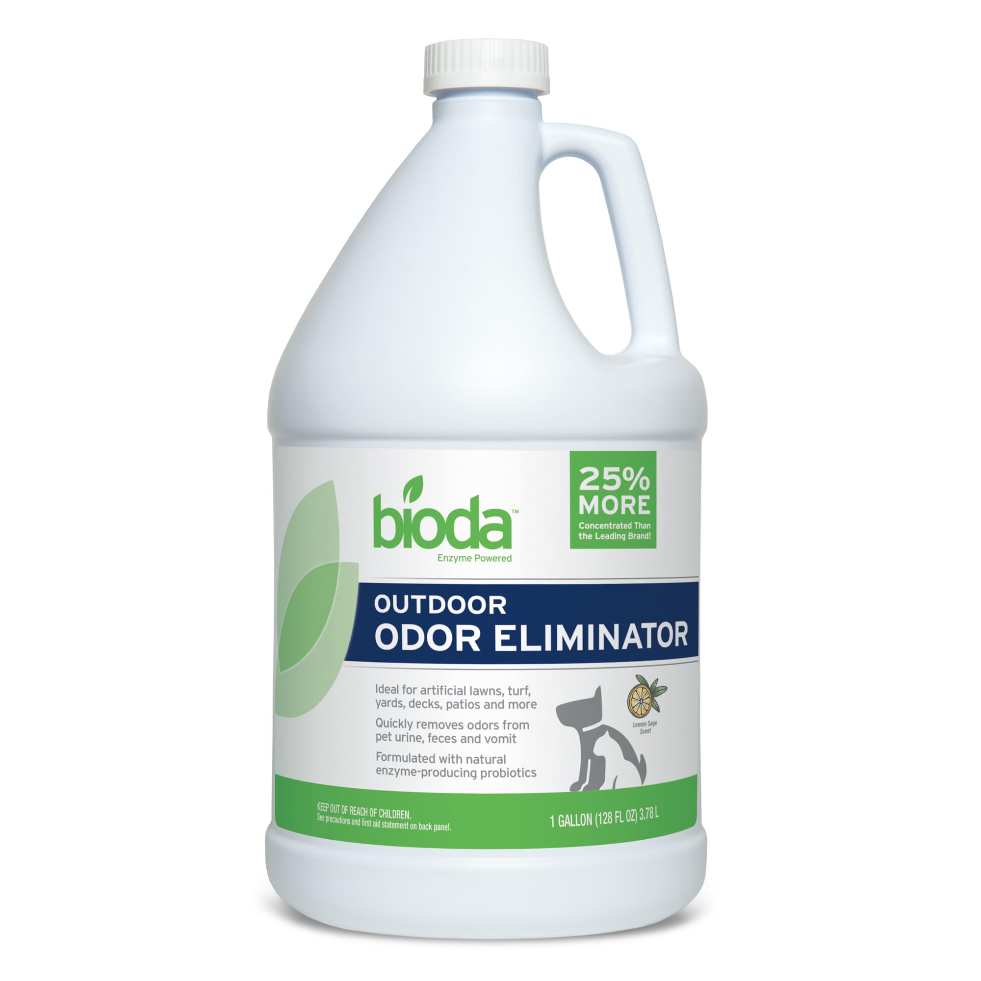Bioda probiotic outdoor odor eliminator bottle for pet odor removal in outdoor spaces.