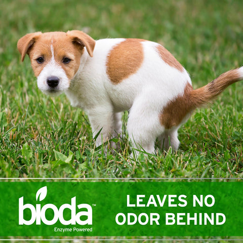 Bioda probiotic outdoor odor eliminator patio spray for concrete and wood areas.