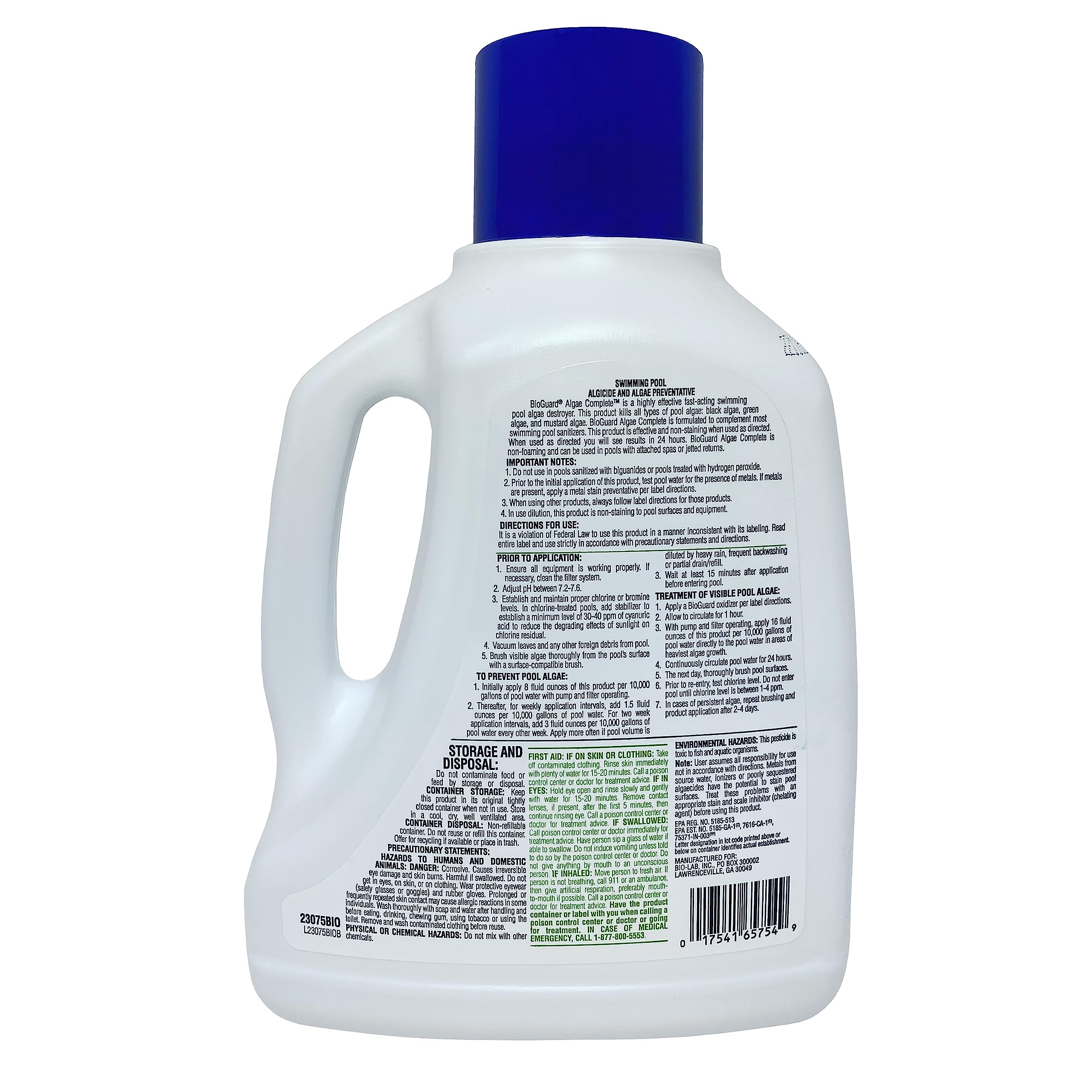 BioGuard Algae Complete in action applying weekly protection to prevent algae growth