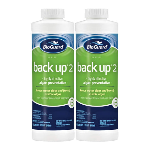 BioGuard Back Up 2-1 qt two-pack algae prevention keeps pool water clear