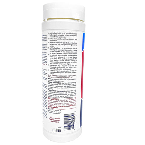 Using BioGuard Erase Iron Stain Remover to restore fiberglass or vinyl pool surfaces