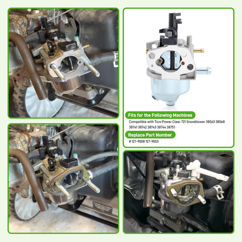 BioLion 127-9008 carburetor compatibility with Toro 38563 Quick Clear.