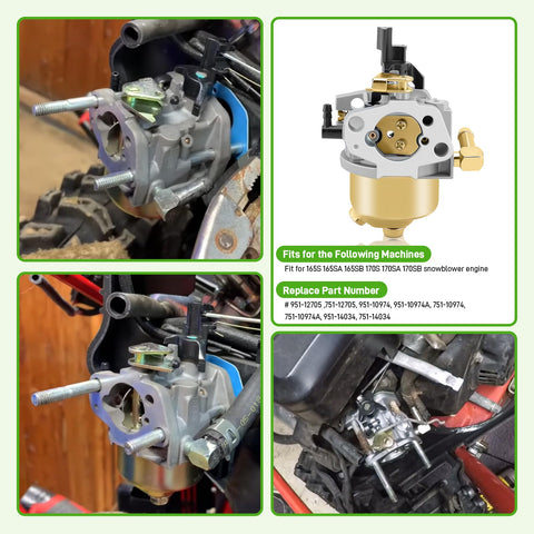 BioLion Craftsman snow thrower carburetor close-up for easy replacement