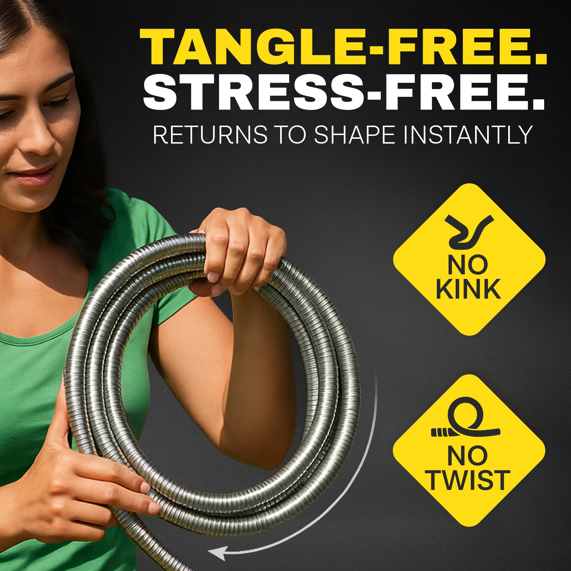 BIONIC STEEL heavy-duty-hose-extension designed for tough garden tasks.