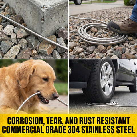 BIONIC STEEL interlocking flex design enables easy maneuvering around obstacles
