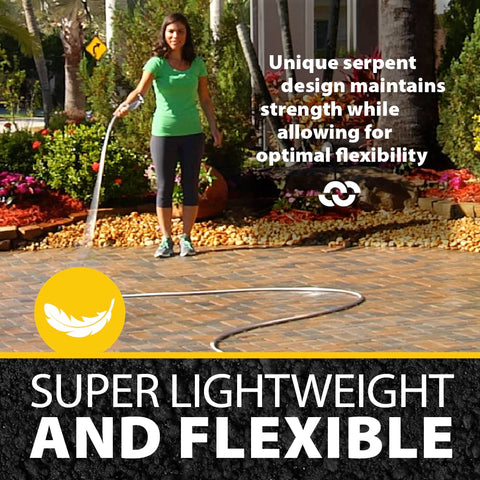 BIONIC STEEL interlocking flex reaches around corners and obstacles.
