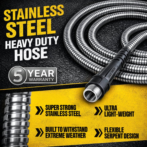 BIONIC STEEL kink-free design demonstrates smooth watering with memory-free coil