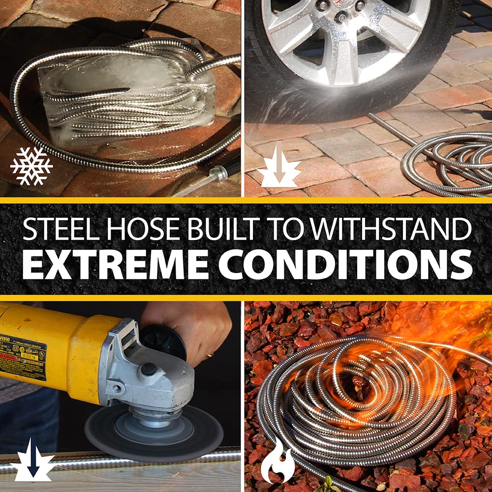 BIONIC STEEL kink-free outer design keeps watering smooth.