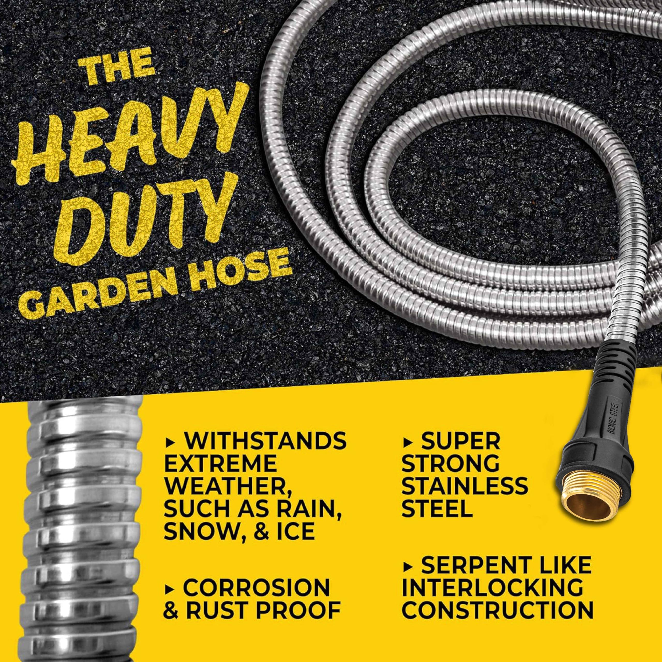 Bionic Steel Pro 125ft hose weatherproof in sun and cold environments