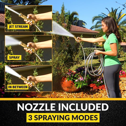 Bionic Steel Pro 75ft hose stored easily with reliable memoryless design.