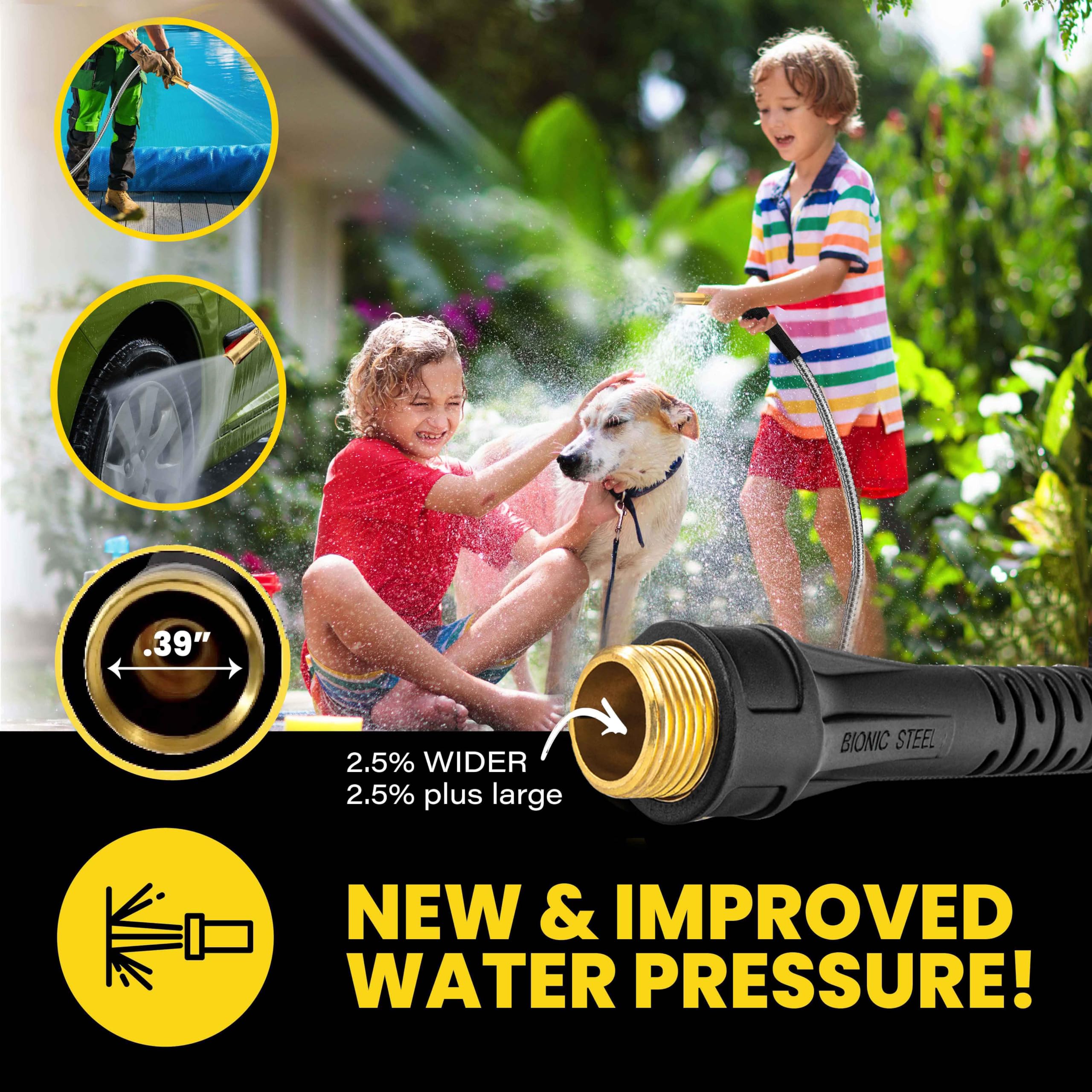 Bionic Steel Pro brass crush-resistant fittings for heavy use
