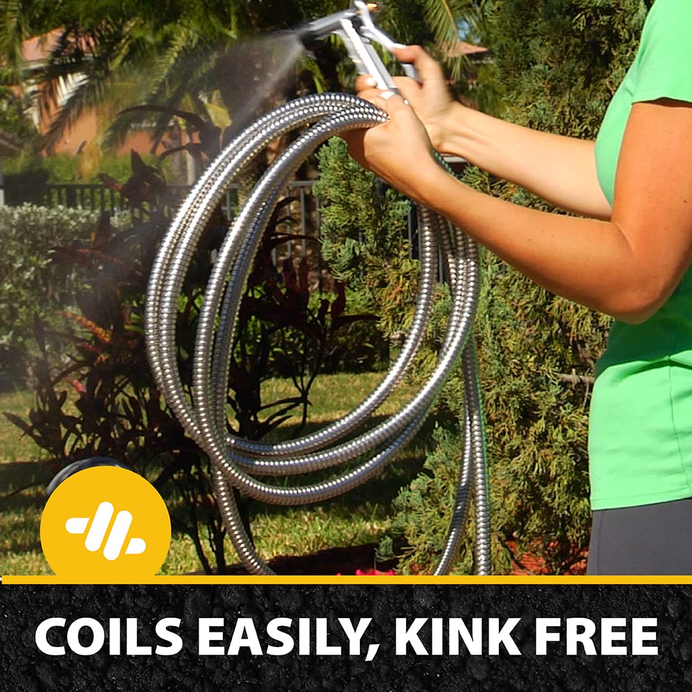 BIONIC STEEL rust-proof stainless shell endures outdoor use.