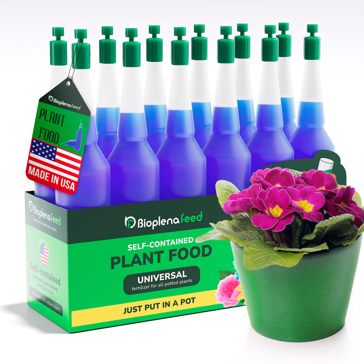 BIOPLENAFEED all-purpose liquid plant food bottle pour for easy feeding