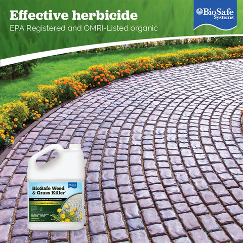 BioSafe Weed Killer eco-friendly packaging supports pet-friendly gardening.