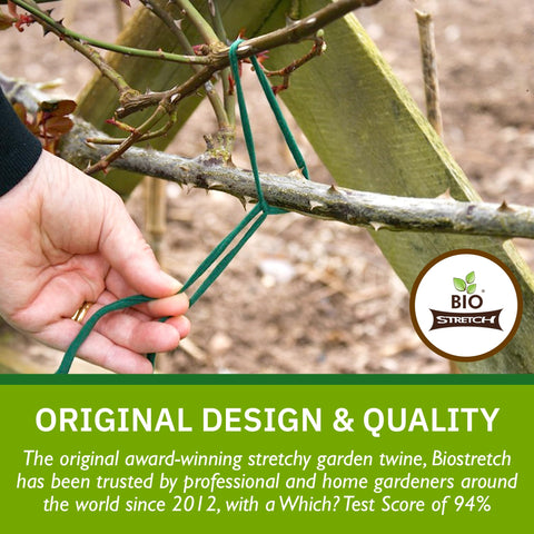 Biostretch biodegradable garden ties degrade naturally after outdoor use