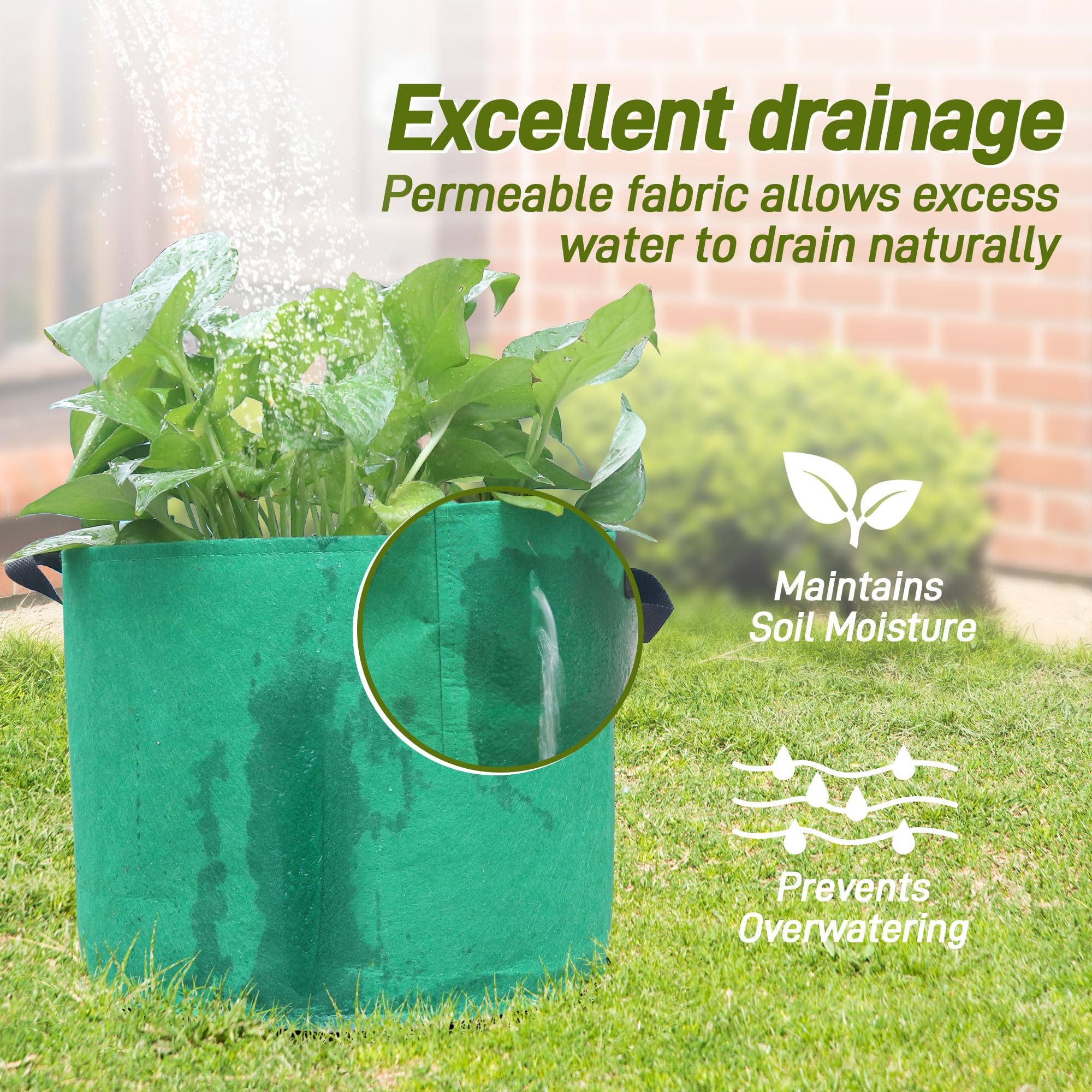 Biotolot 10-Gallon grow bags are foldable and lightweight for storage.