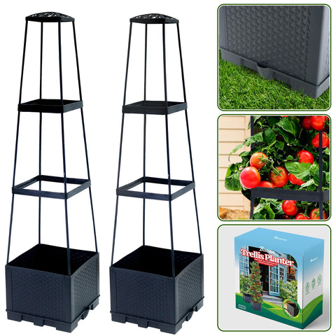 Biotolot 2-pack raised garden bed with trellis for tomatoes and vines outdoors