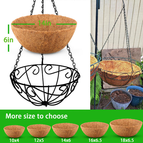 Biotolot coconut fiber liner demonstrates water retention and drainage.