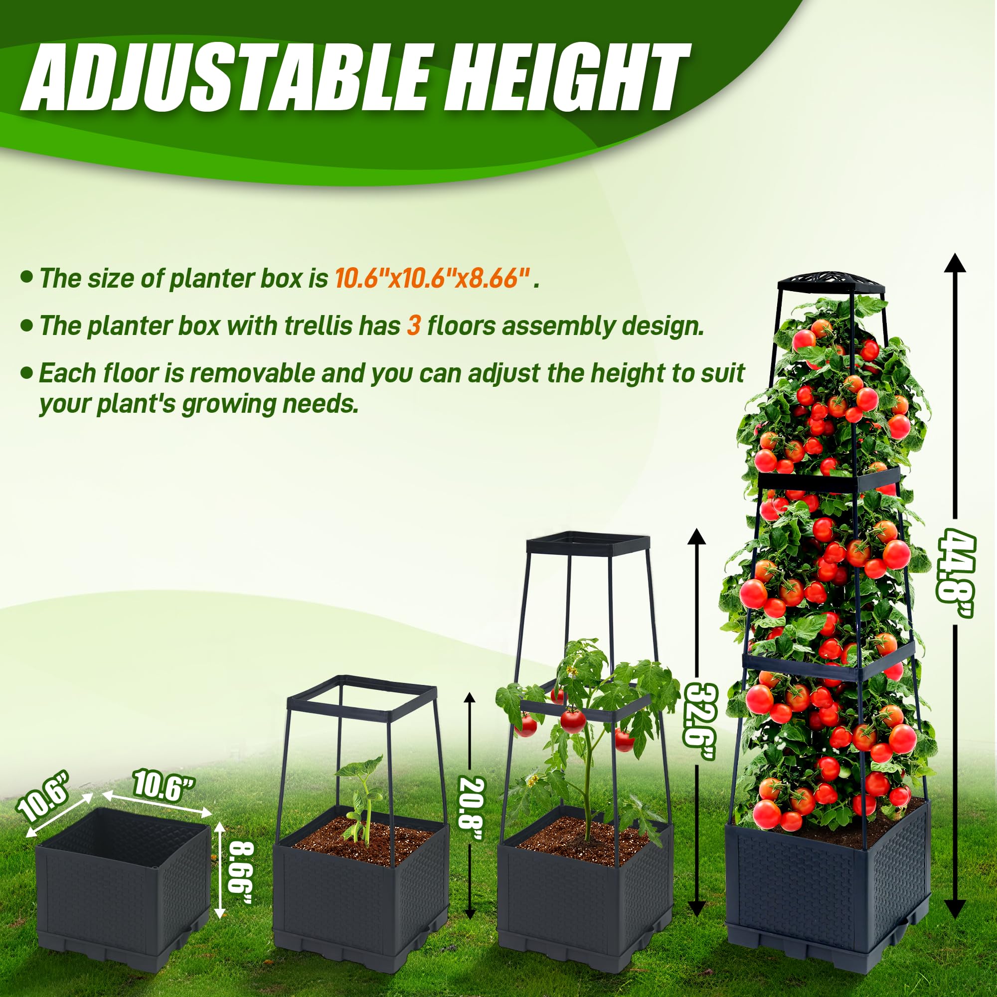 Biotolot versatile indoor-outdoor planter for vegetables and flowers