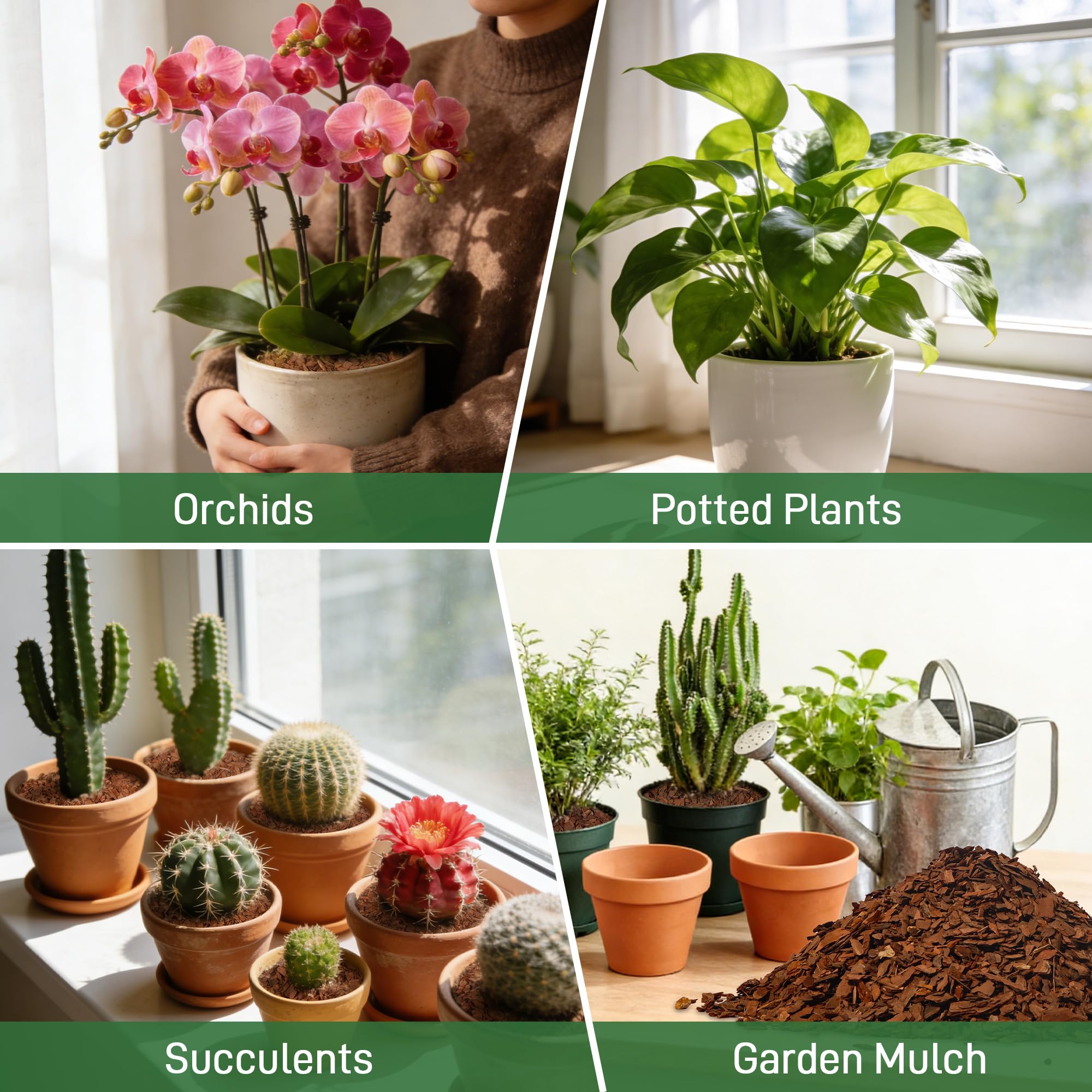 Biotolot orchid bark suitable for succulents and cacti with good drainage.
