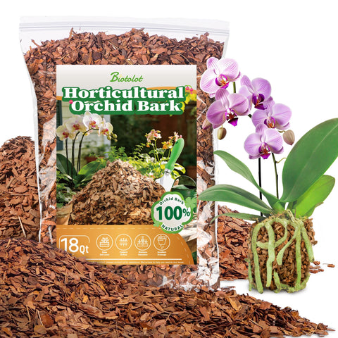 Biotolot orchid bark half inch texture enhances air flow for roots