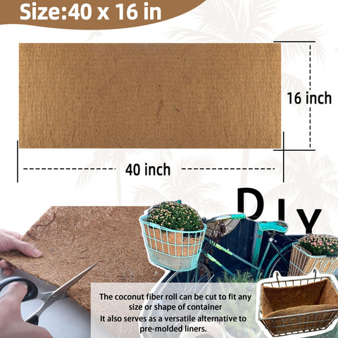 Biotolot window box liner coconut fiber helps soil stay in place and dry evenly.
