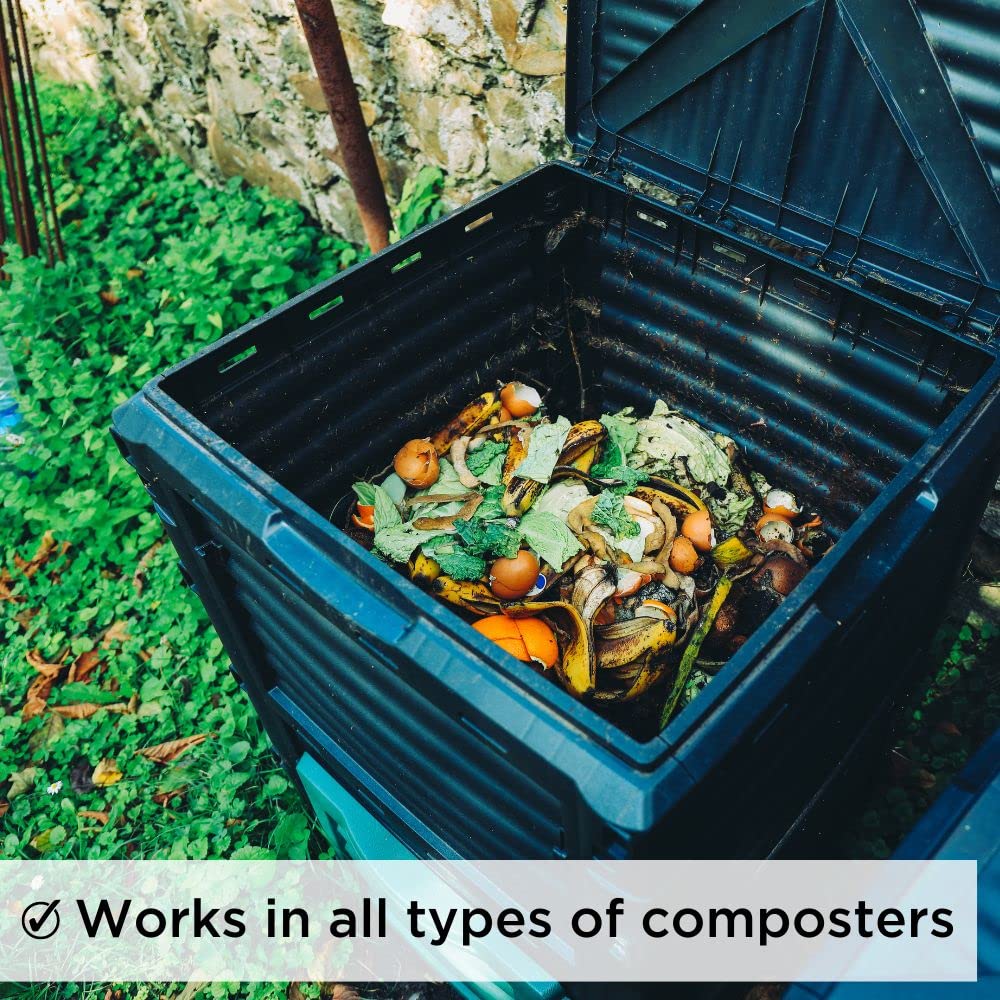 Packaging highlights Bioverse Dr. Connie’s Compost Plus 100X concentration.