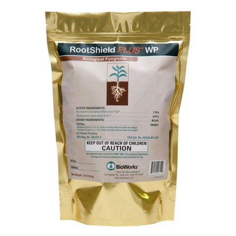 BioWorks RootShield Plus WP bottle protects roots against soilborne diseases and supports healthy growth
