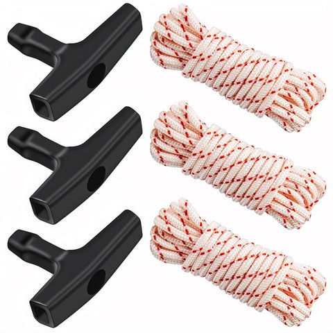 BiQnOeC 3 Pack pull cord rope ready for lawn mower and small engine replacements.