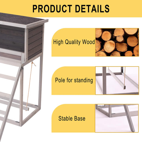 BIRASIL nesting box perch provides easy access for hens.